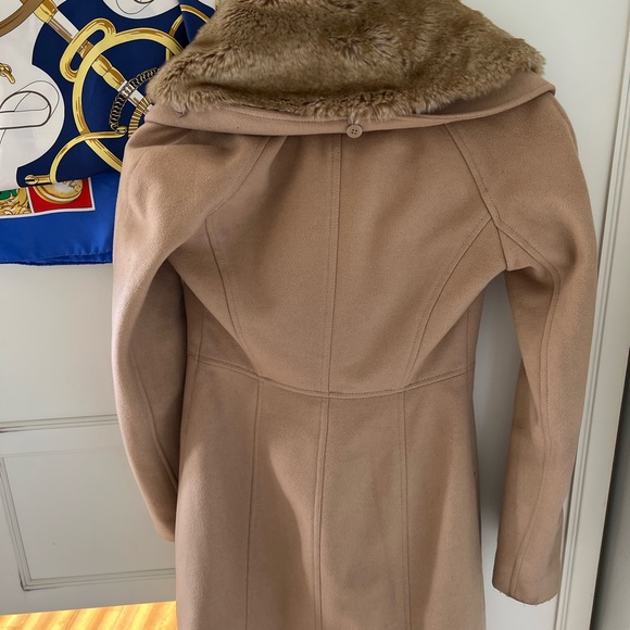 Club Monaco Women's Jacket & Coat Beige Wool Pea Coat - Picture 7 of 12